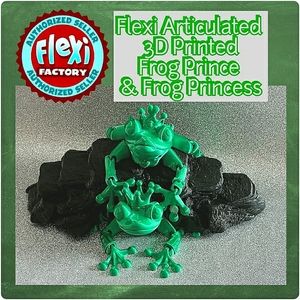 "Flexi" Frog Prince & Princess 3D Printed Fidget Toy/ Figure